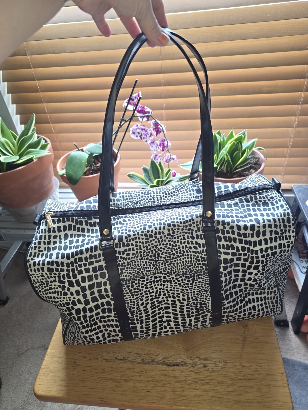 Lancome Patterned Weekender/Travel Bag